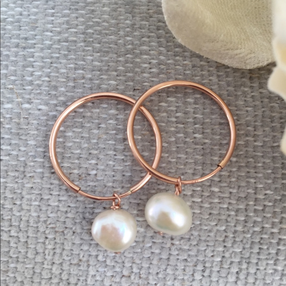 20mm Rose Gold Filled Hoops Earrings